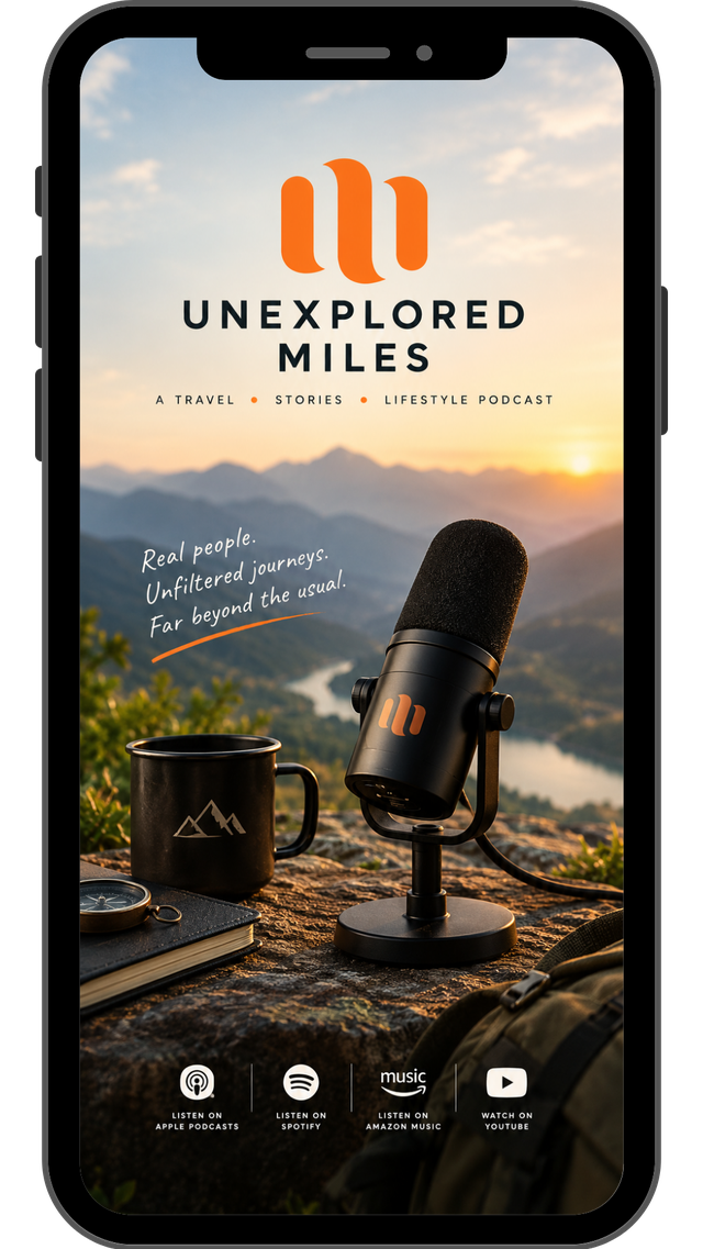 Unexplored Miles — listen on Apple Podcasts, Spotify, Amazon Music, and watch on YouTube