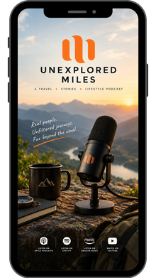Unexplored Miles promo — listen on Apple Podcasts, Spotify, Amazon Music, watch on YouTube